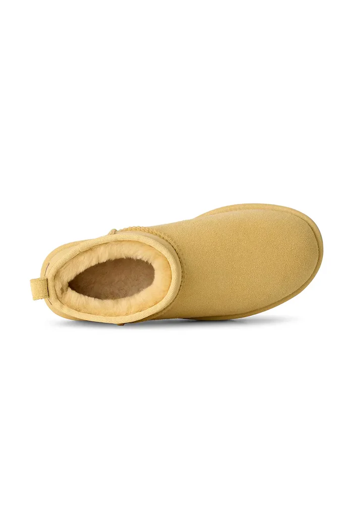 UGG W Classic Ultra Mini апрески дамски от велур жълти 1116109.MTDMS
