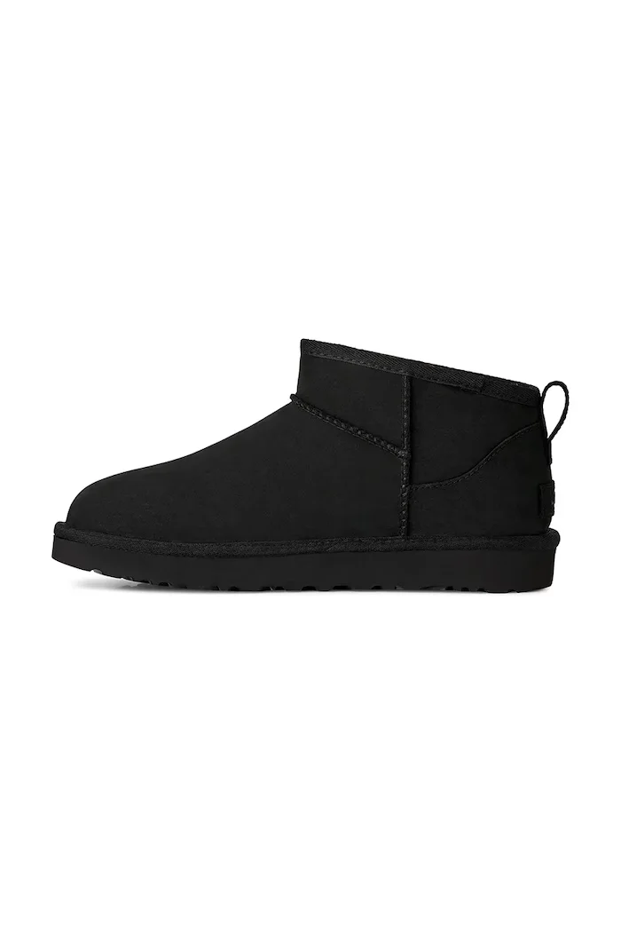 UGG W Classic Ultra Mini Nubuck апрески дамски от велур черни 1184556.BLK
