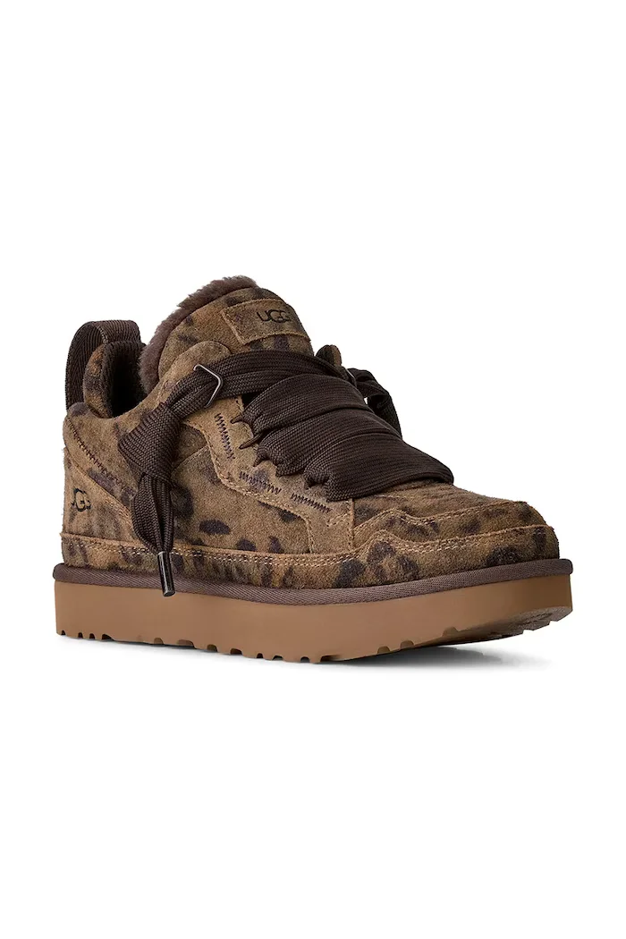 UGG W Lowmel Spotted маратонки дамски от велур кафяви 1187485.CHE