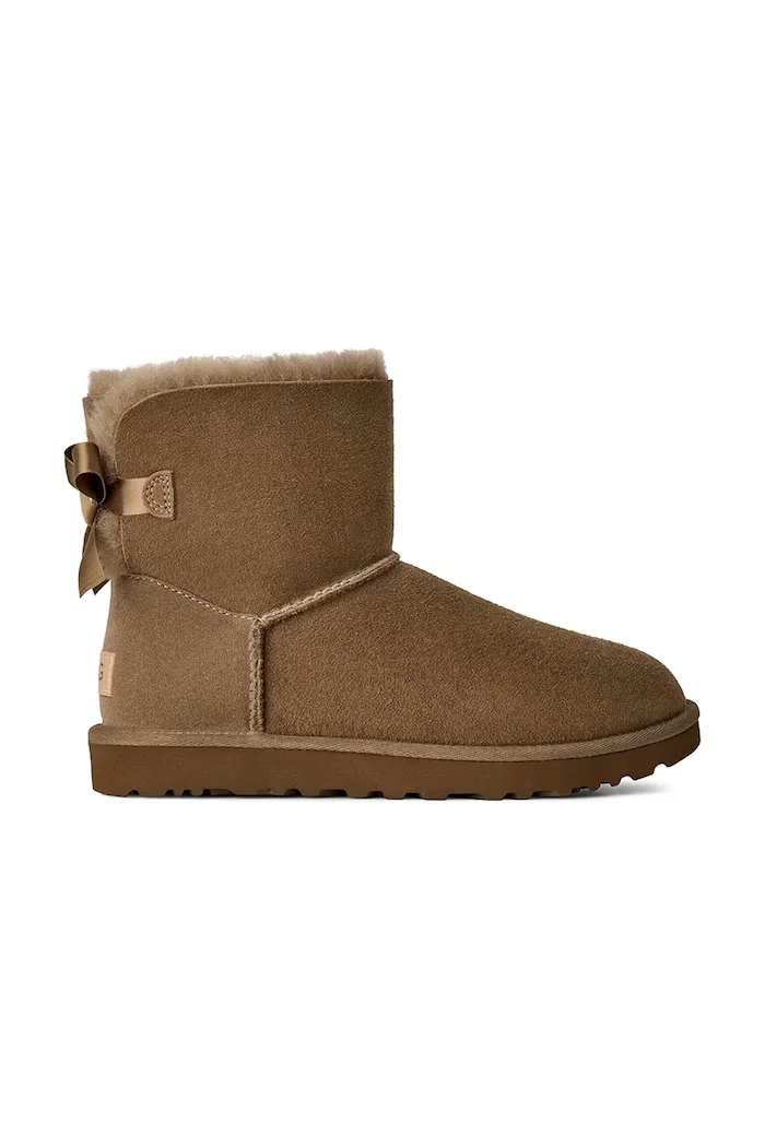 UGG W Mini Bailey Bow II апрески дамски от велур кафяви 1016501.LBNZ