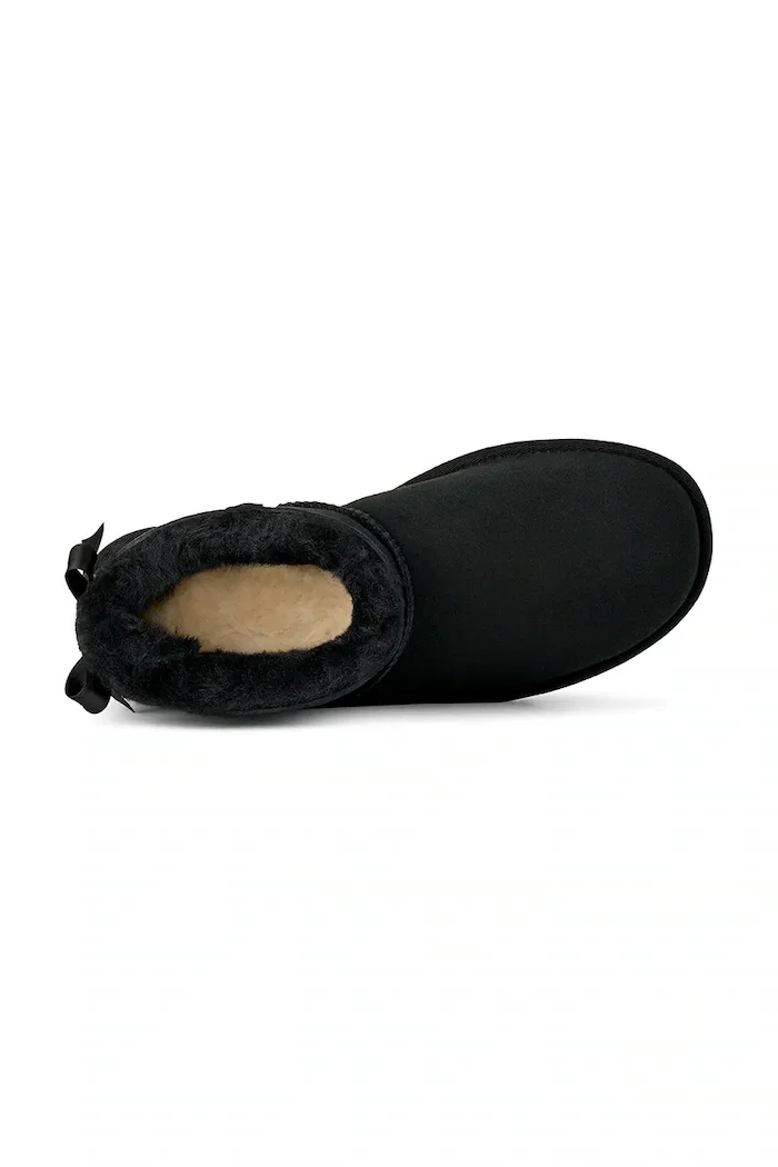 UGG W Ultra Mini Bailey Bow апрески дамски от велур черни 1185491.BLK
