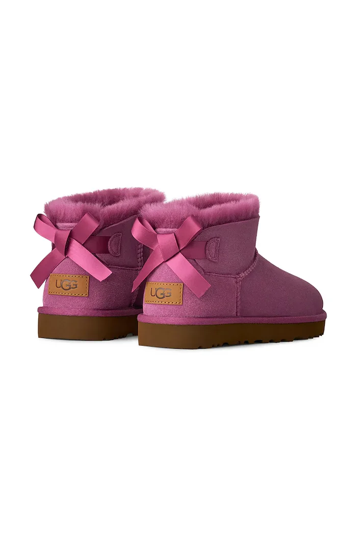 UGG W Ultra Mini Bailey Bow апрески дамски от велур розови 1185491.DKWN