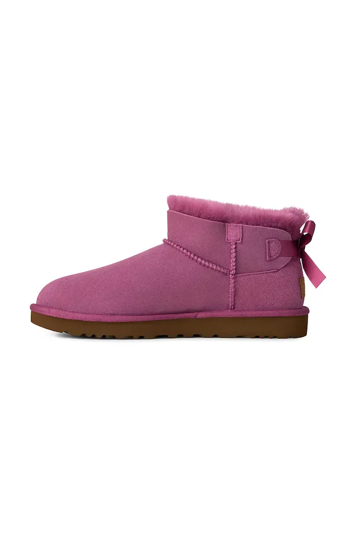 UGG W Ultra Mini Bailey Bow апрески дамски от велур розови 1185491.DKWN