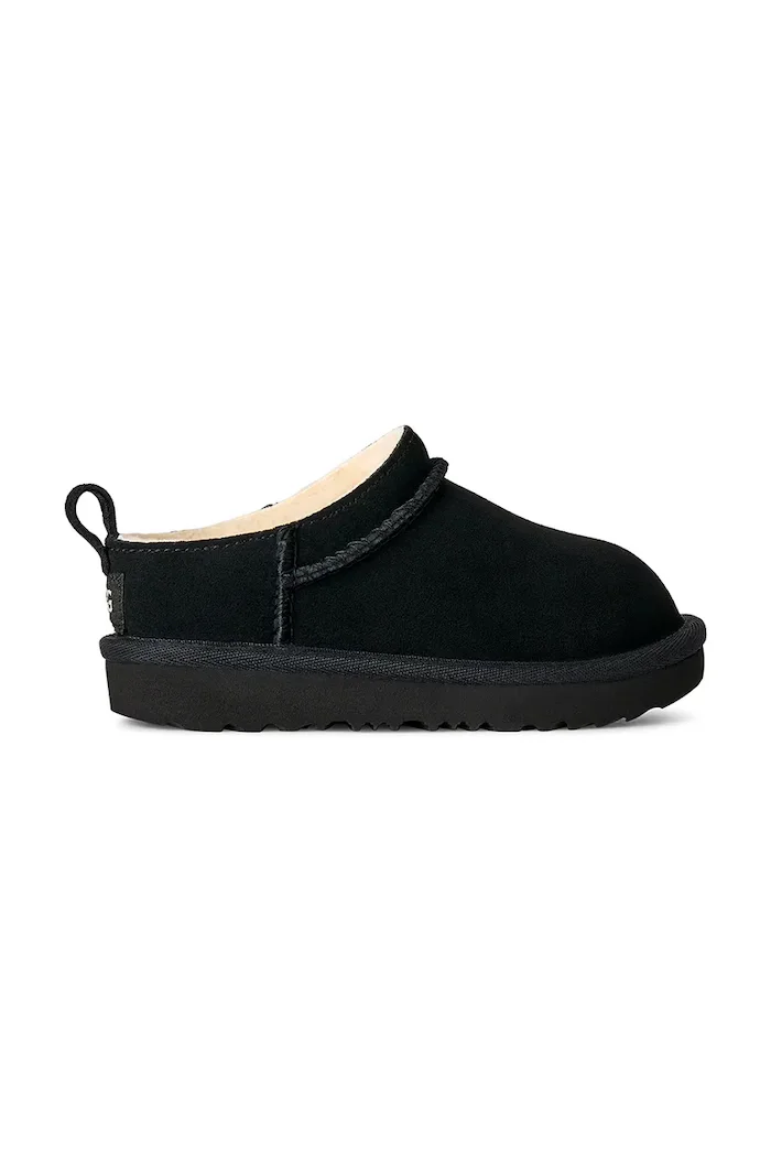 UGG зимни обувки за деца от велур CLASSIC MICRO черни 1174410T