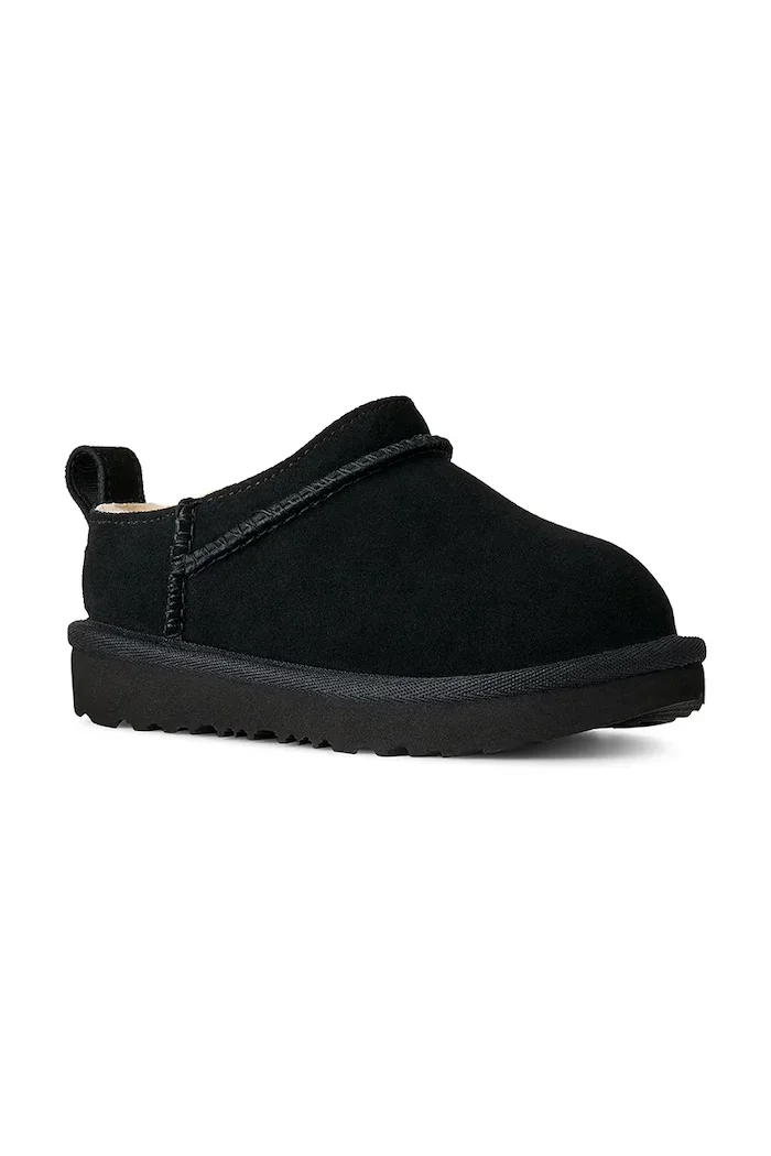 UGG зимни обувки за деца от велур CLASSIC MICRO черни 1174410T