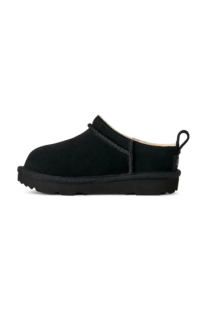 UGG зимни обувки за деца от велур CLASSIC MICRO черни 1174410T