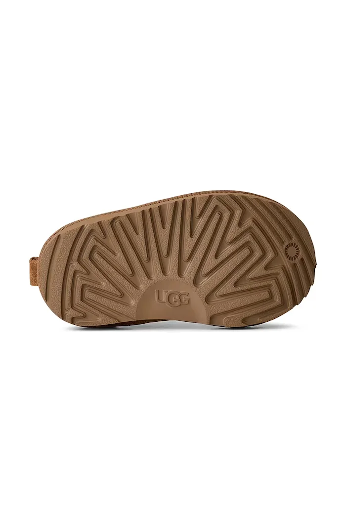UGG зимни обувки за деца от велур CLASSIC MICRO кафяви 1174410T