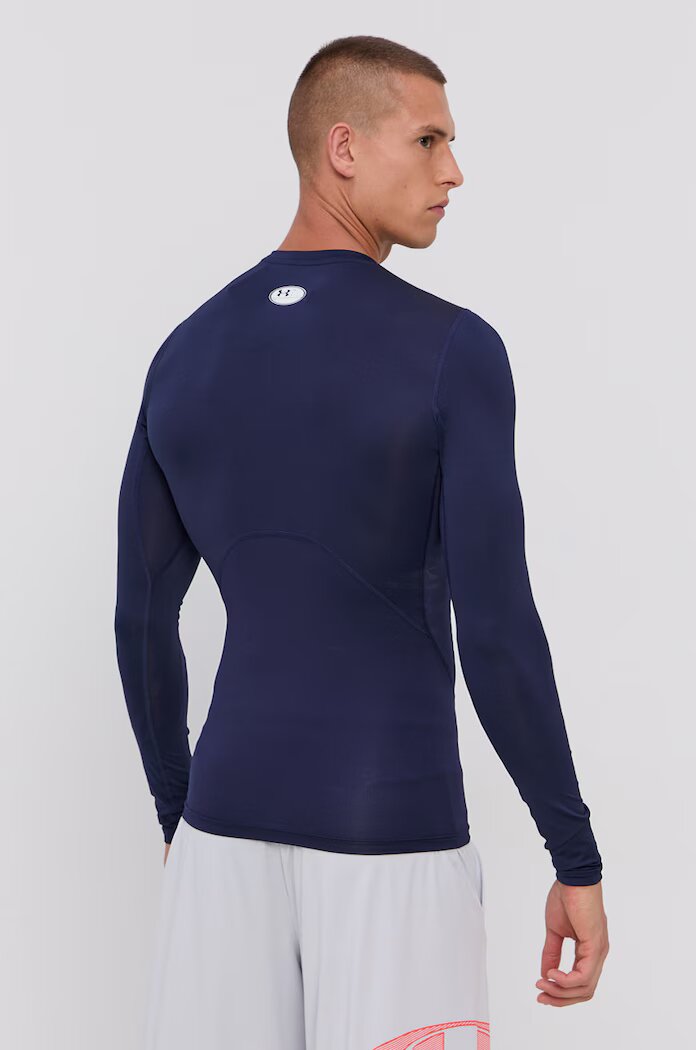 Under Armour Блуза с дълги ръкави за трениране в тъмносиньо с изчистен дизайн