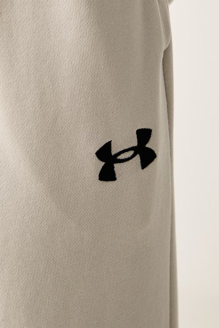 Under Armour панталон за трениране мъжки с памук Rival бежов със стандартна талия 6009344