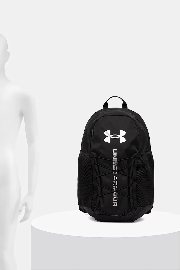 Under Armour Раница в черно голям размер с изчистен дизайн 6000397