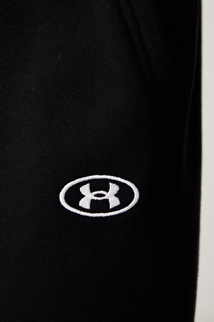 Under Armour спортен панталон мъжки с памук Rival черен със стандартна талия 6013444