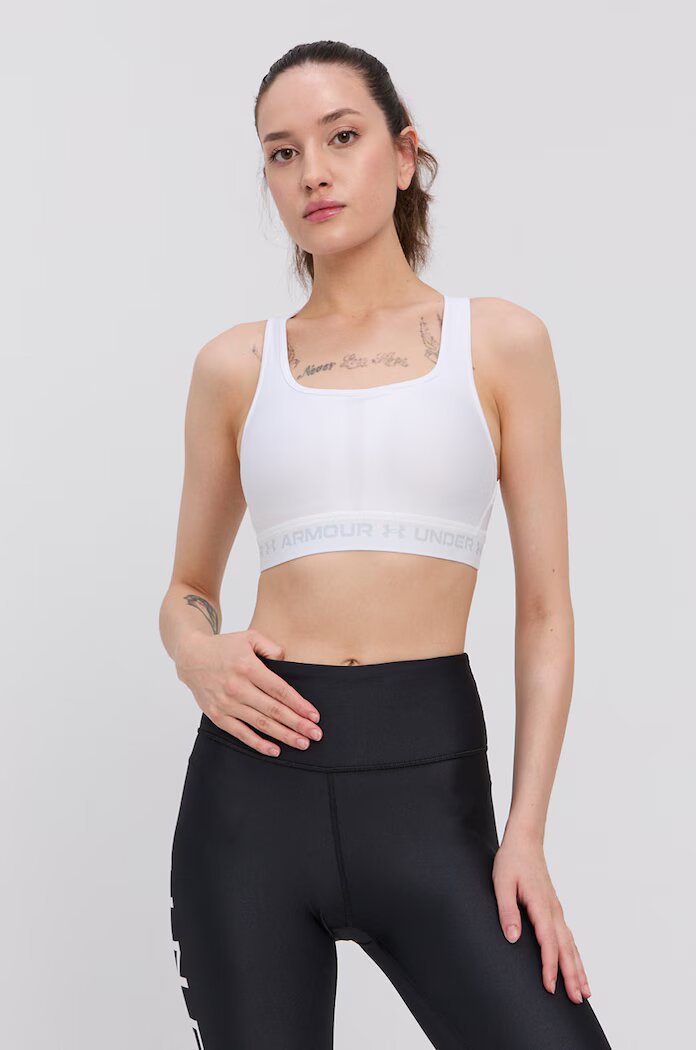 Under Armour спортен сутиен UA Crossback бял 1361034