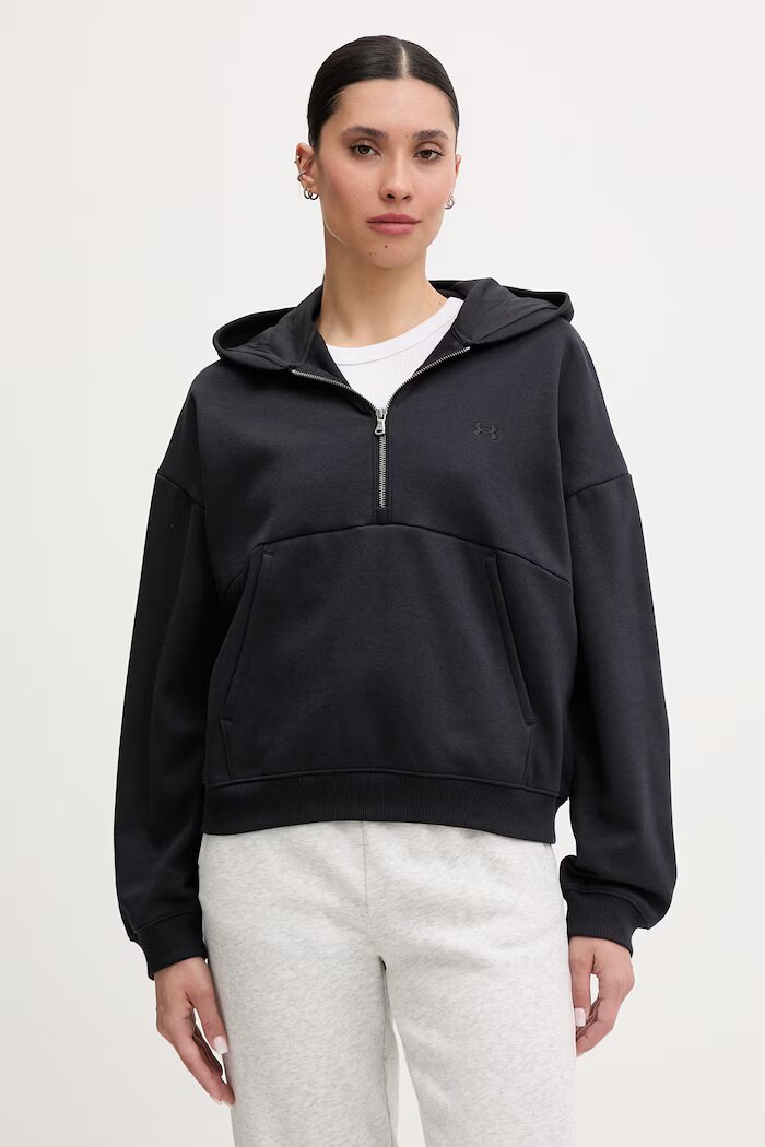 Under Armour суичър с качулка дамски Icon Fleece черен 6012843