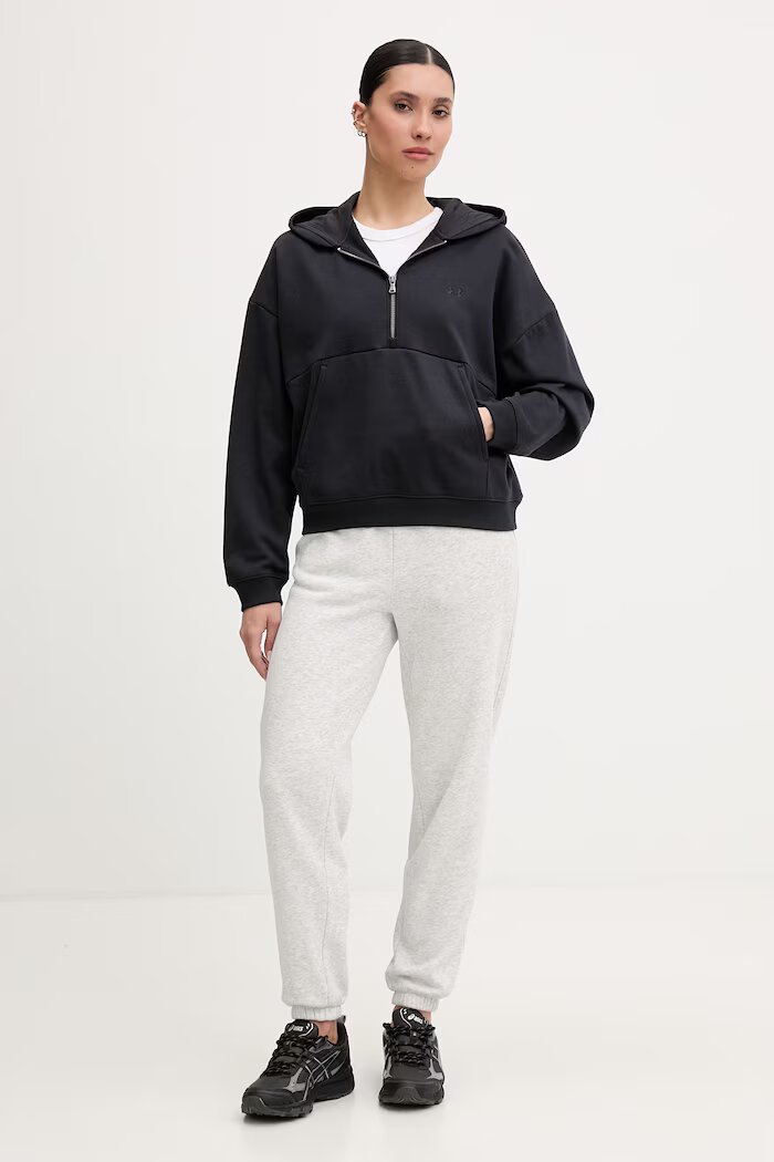 Under Armour суичър с качулка дамски Icon Fleece черен 6012843
