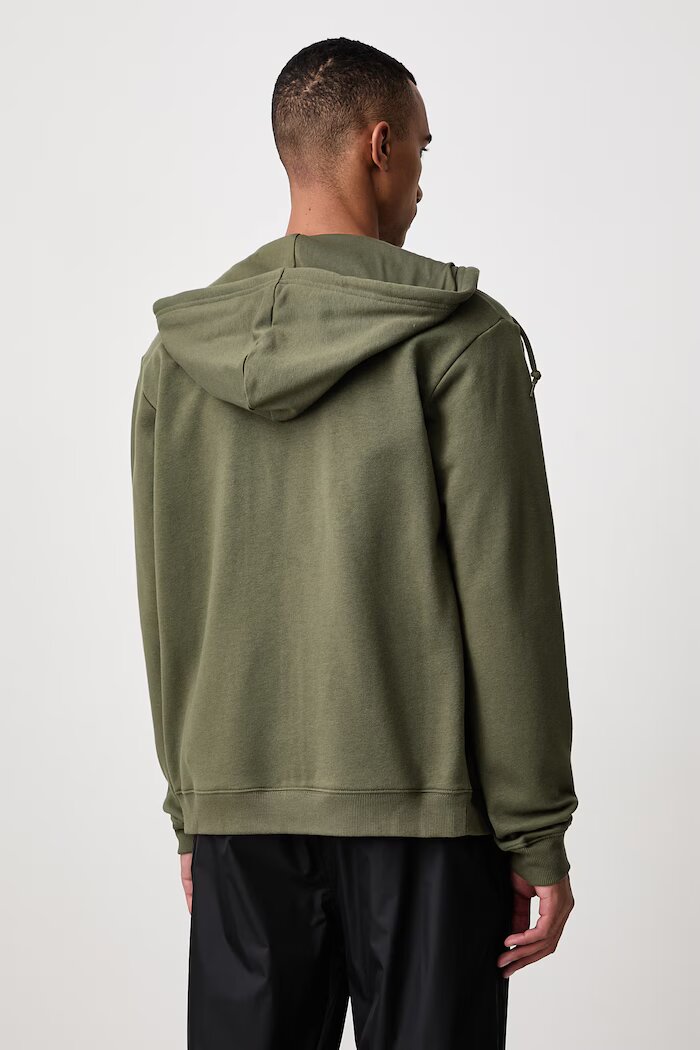 Under Armour суичър с цип и качулка мъжки с памук Rival зелен 6013451