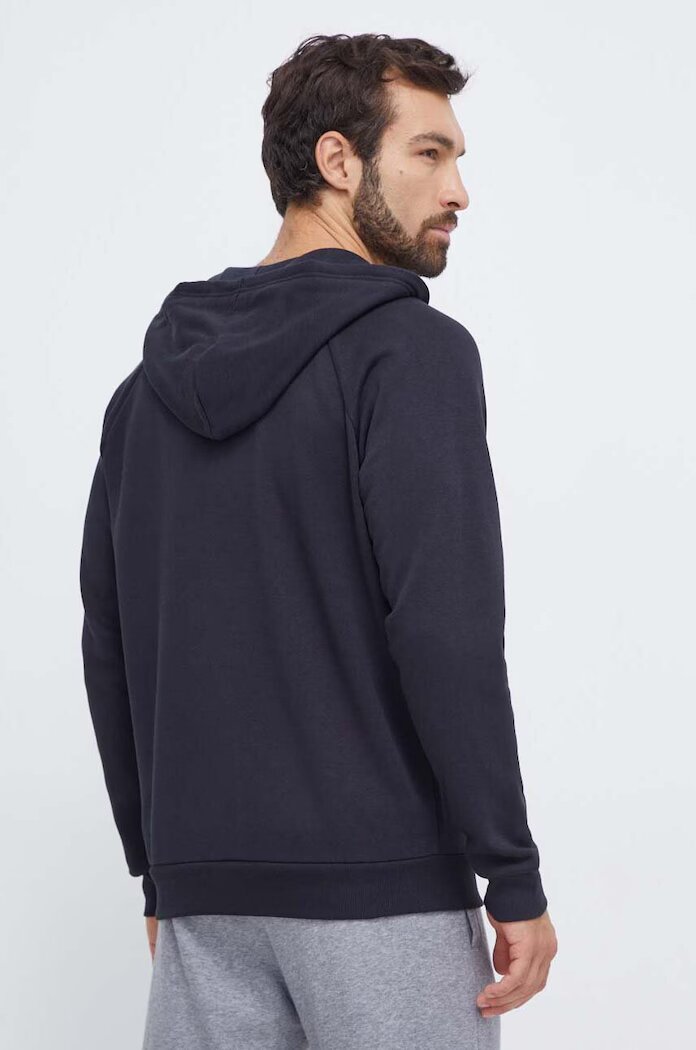 Under Armour Суичър в черно с качулка с изчистен дизайн