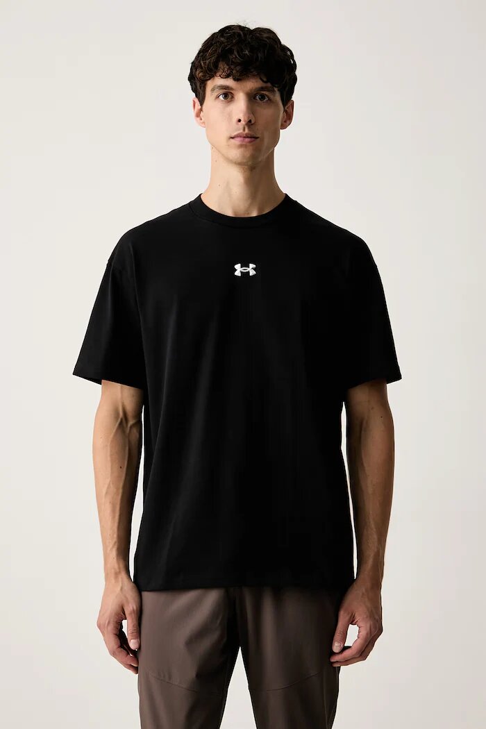 Under Armour тениска мъжка с памук черна 6013618