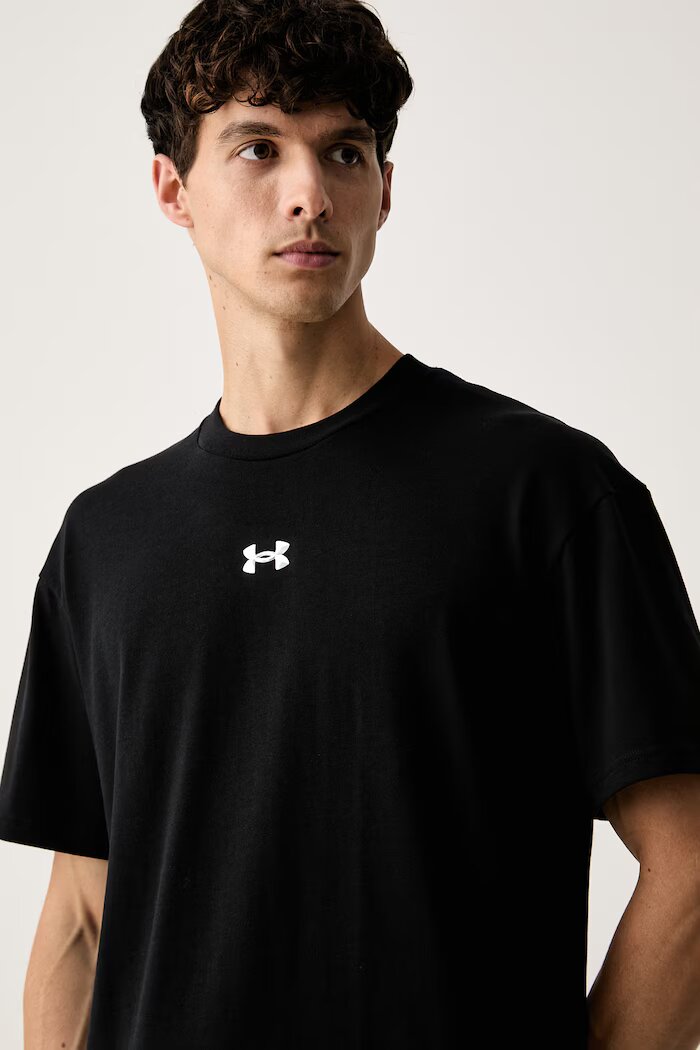 Under Armour тениска мъжка с памук черна 6013618