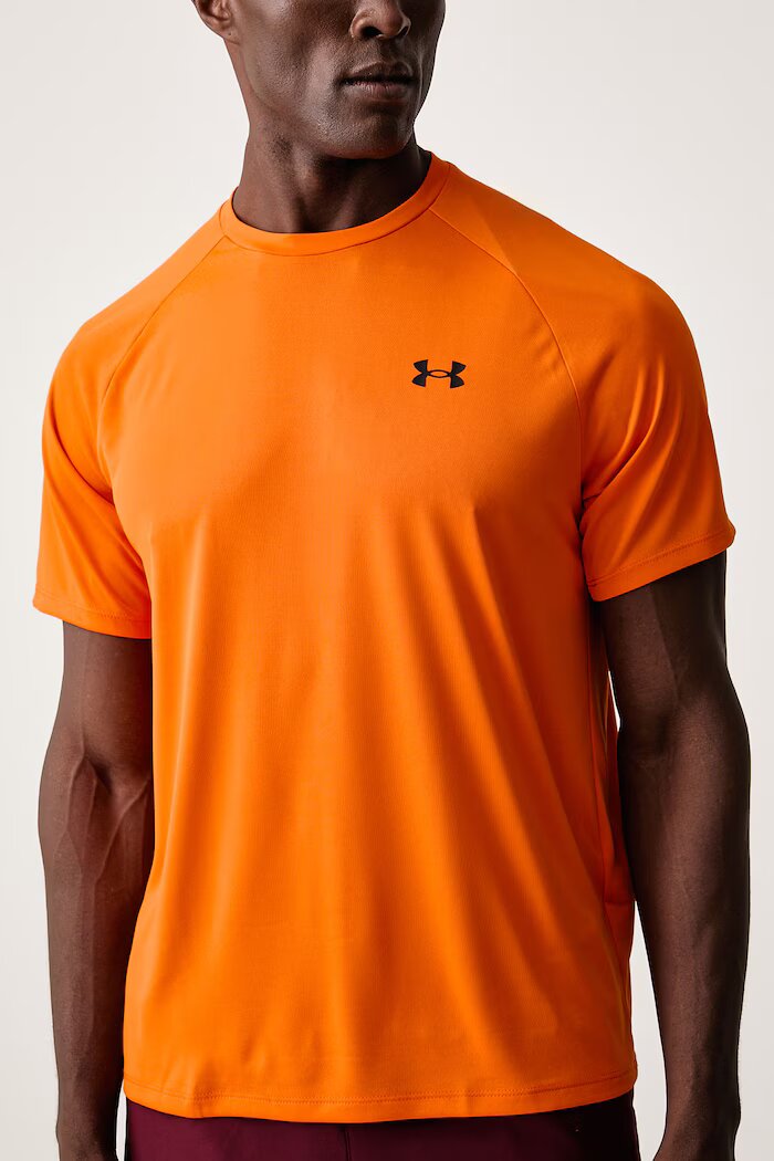 Under Armour тениска за трениране мъжка Tech SS Tee 2.0 оранжева 1326413.808