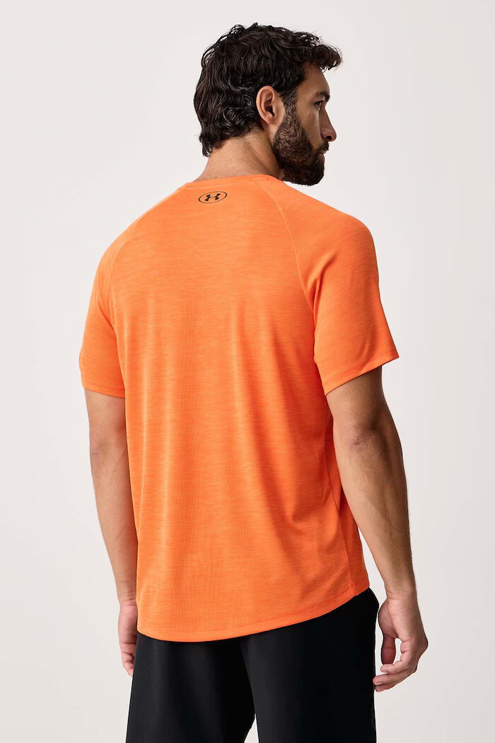 Under Armour тениска за трениране мъжка Tech Textured оранжева 1382796.808