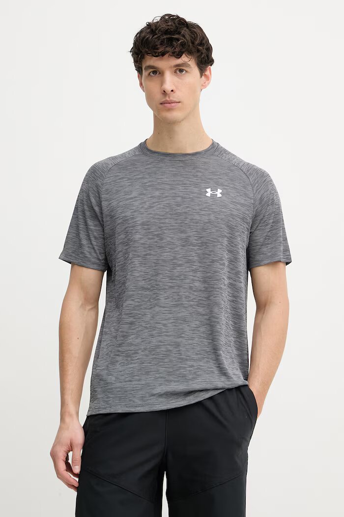 Under Armour тениска за трениране мъжка Tech Textured сива 1382796