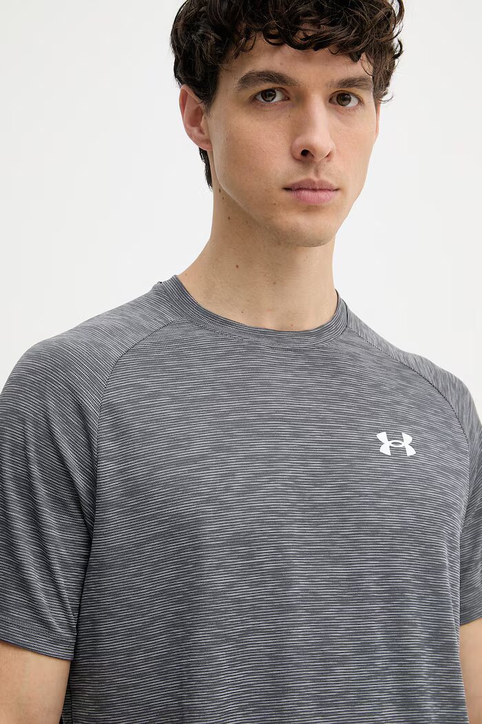 Under Armour тениска за трениране мъжка Tech Textured сива 1382796