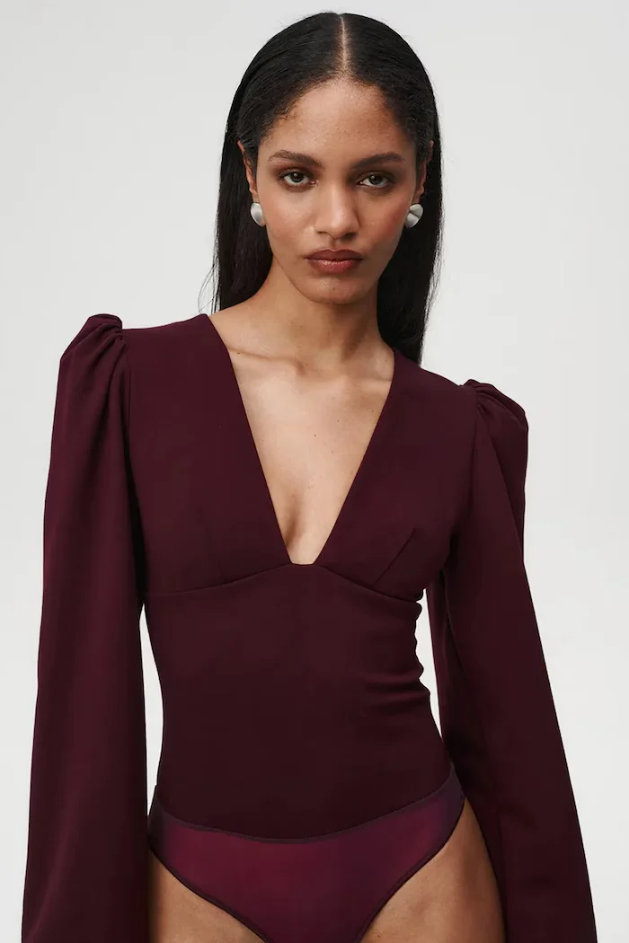 Undress code боди дамско с вискоза Try Me Bodysuit Cherry бордо 1288