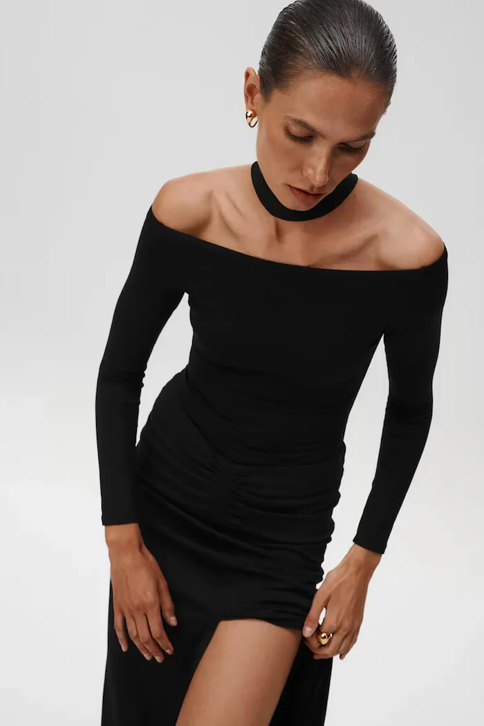 Undress code Боди Drunk in Love Bodysuit Classic дамско в черно с изчистен дизайн 541