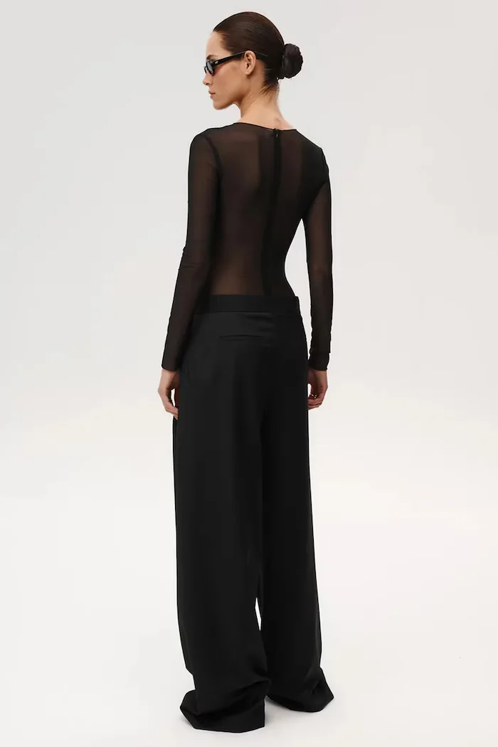 Undress code Боди Soulmate Bodysuit в черно с изчистен дизайн 1126