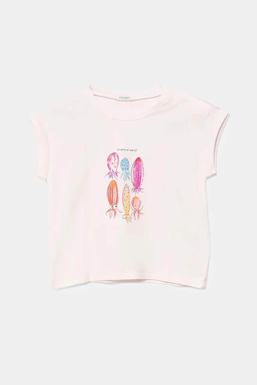 United Colors of Benetton Бебешка памучна тениска