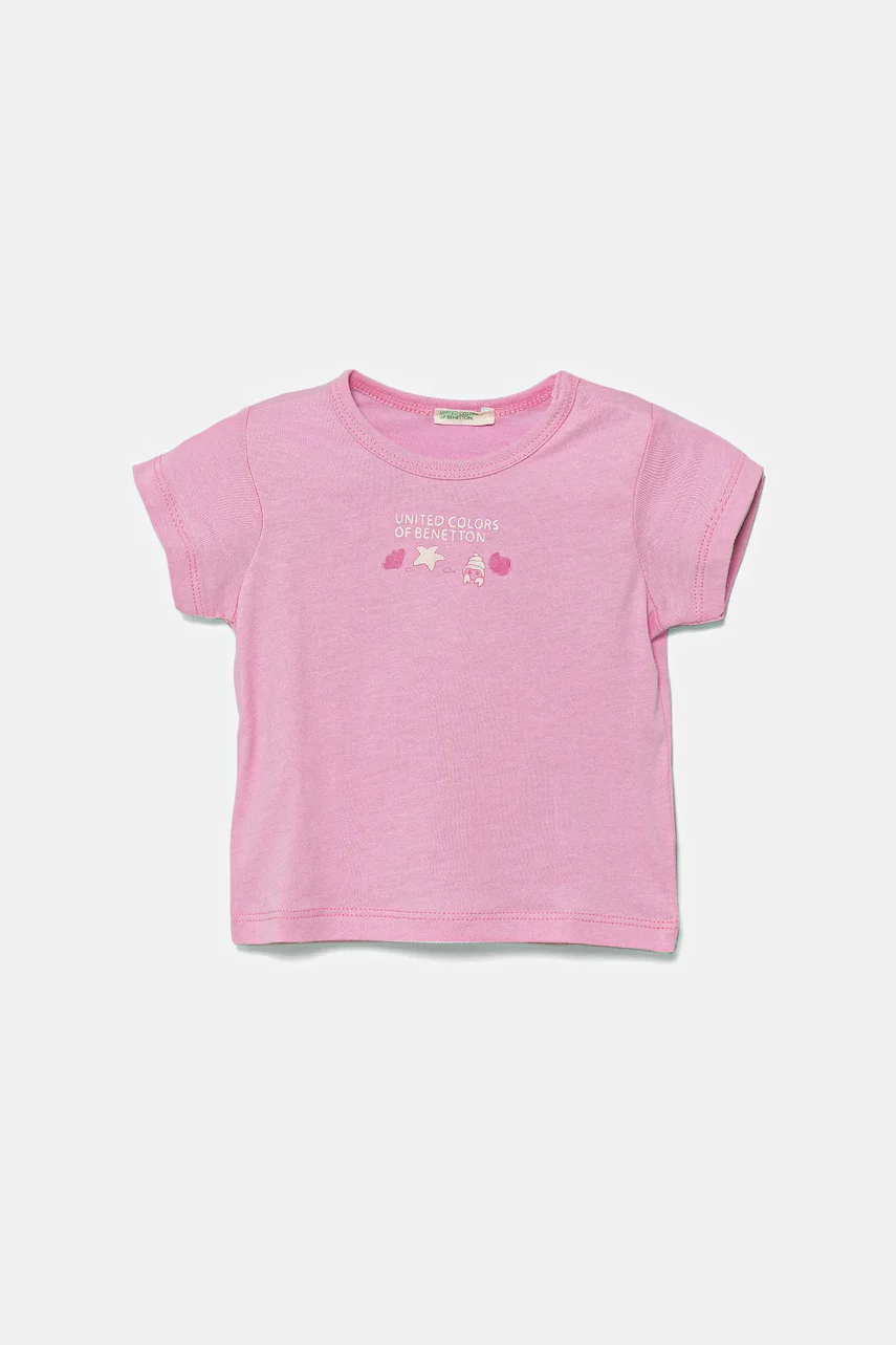 United Colors of Benetton Бебешка памучна тениска
