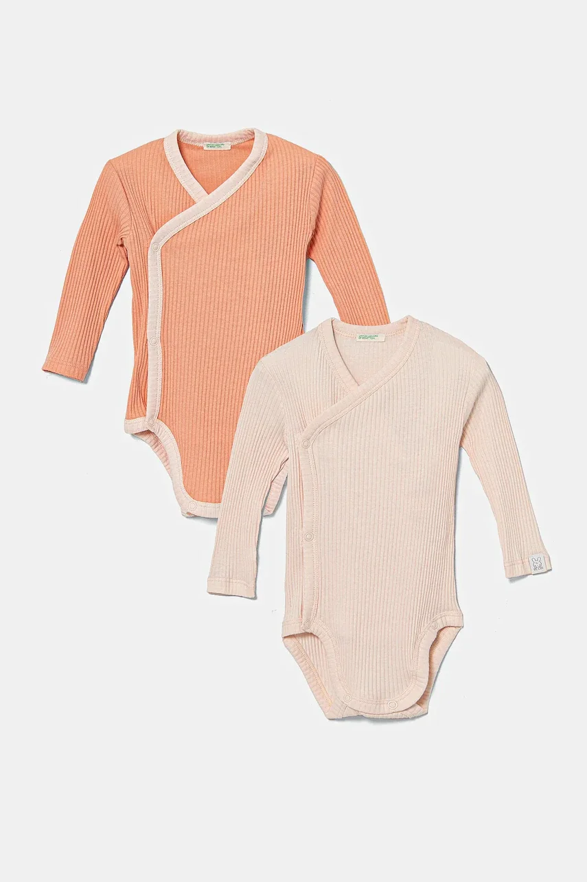 United Colors of Benetton Бебешко боди от памук (3 броя)