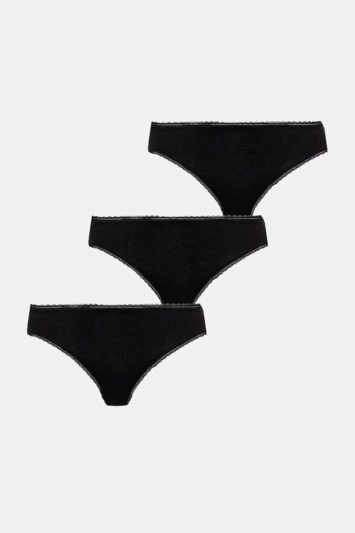 United Colors of Benetton бикини дамски с модал 3 броя черни 3OVL1S02Z