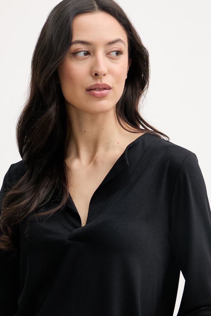 United Colors of Benetton блуза с дълги ръкави дамска черна 3TVRD4025