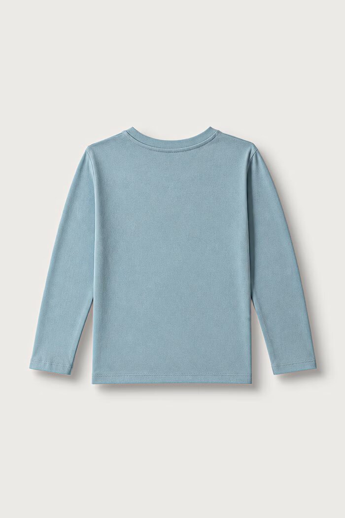 United Colors of Benetton блуза с дълги ръкави дамска от памук тюркоазена 3ATNG10NK
