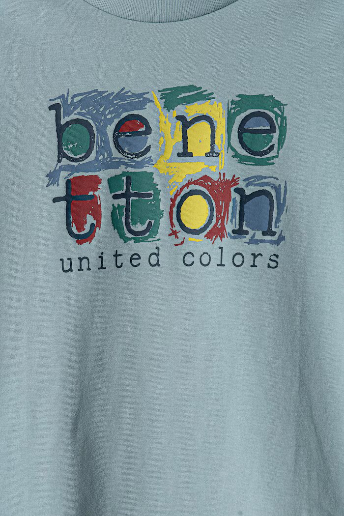 United Colors of Benetton блуза с дълги ръкави дамска от памук тюркоазена 3ATNG10NK