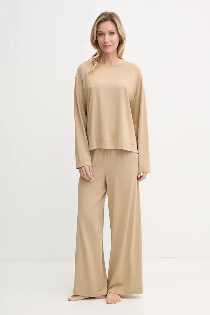 United Colors of Benetton Блуза с дълги ръкави в бежово 3NYW3M06W
