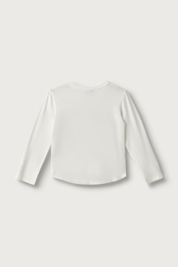 United Colors of Benetton блуза с дълги ръкави за деца от памук бяла 3I1XC10KC