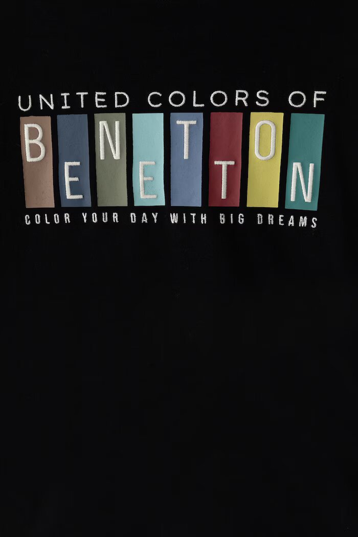 United Colors of Benetton блуза с дълги ръкави за деца от памук черна 3ATNC10UD