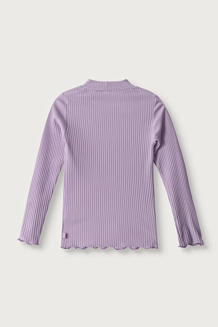 United Colors of Benetton блуза с дълги ръкави за деца от памук с еластан виолетова 3F1AG200S