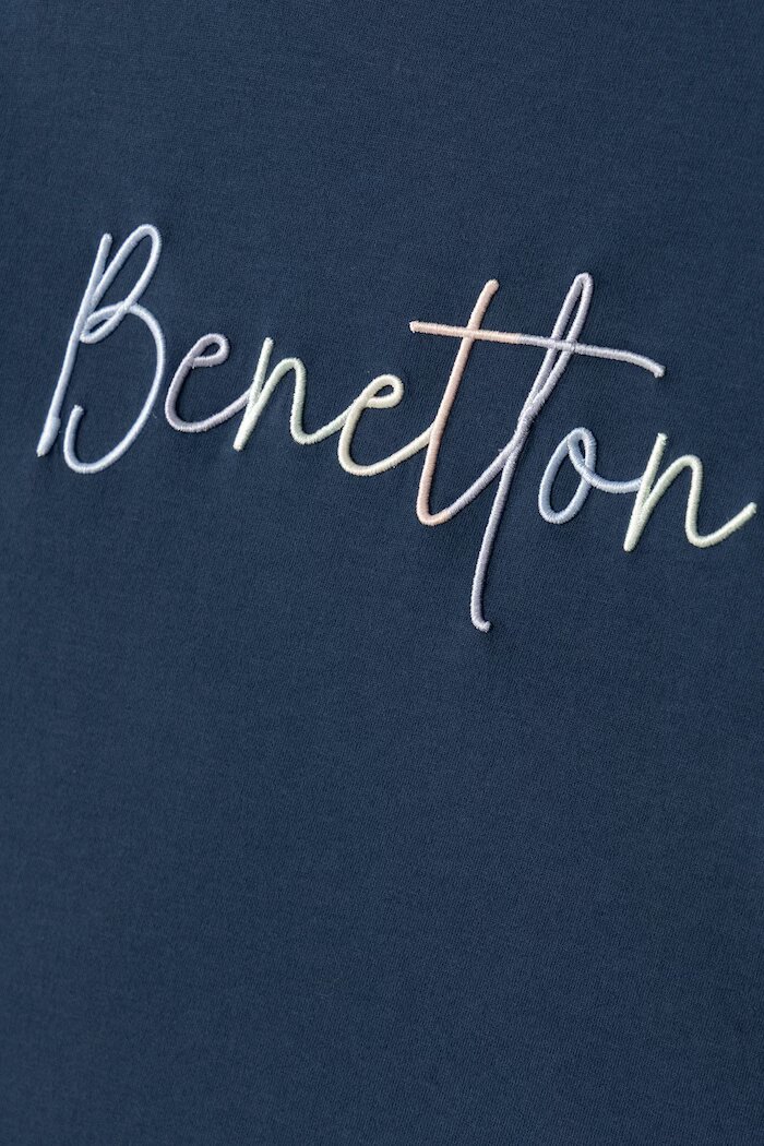 United Colors of Benetton блуза с дълги ръкави за деца от памук тъмносиня 3ATNC10U8