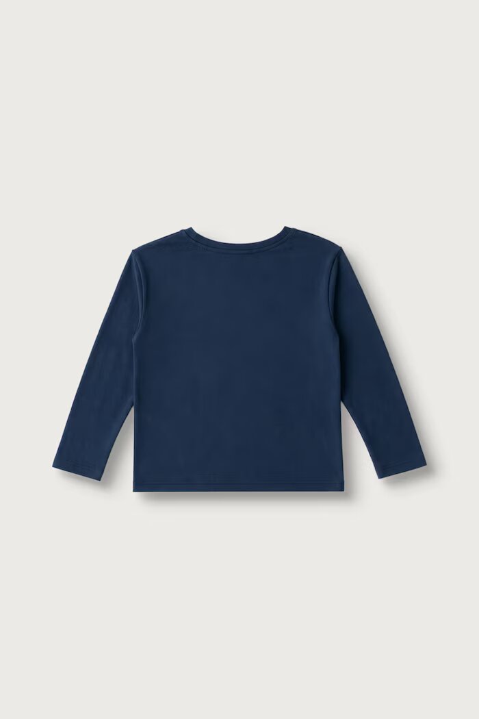 United Colors of Benetton блуза с дълги ръкави за деца от памук тъмносиня 3ATNG10NI