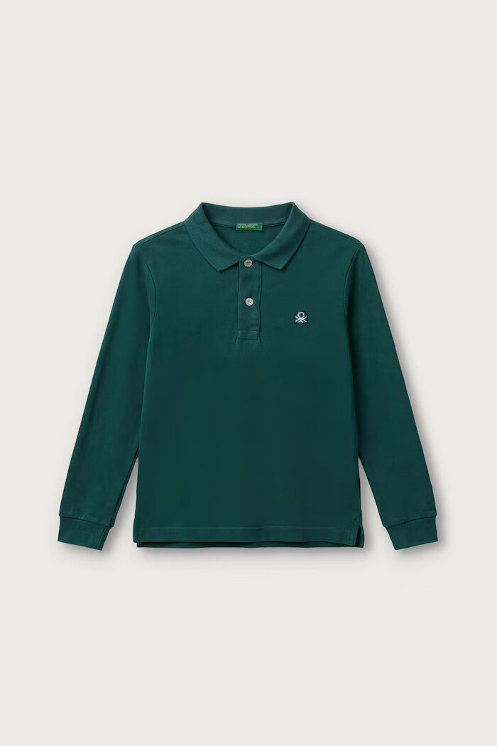 United Colors of Benetton блуза с дълги ръкави за деца от памук зелена 3089C300Z