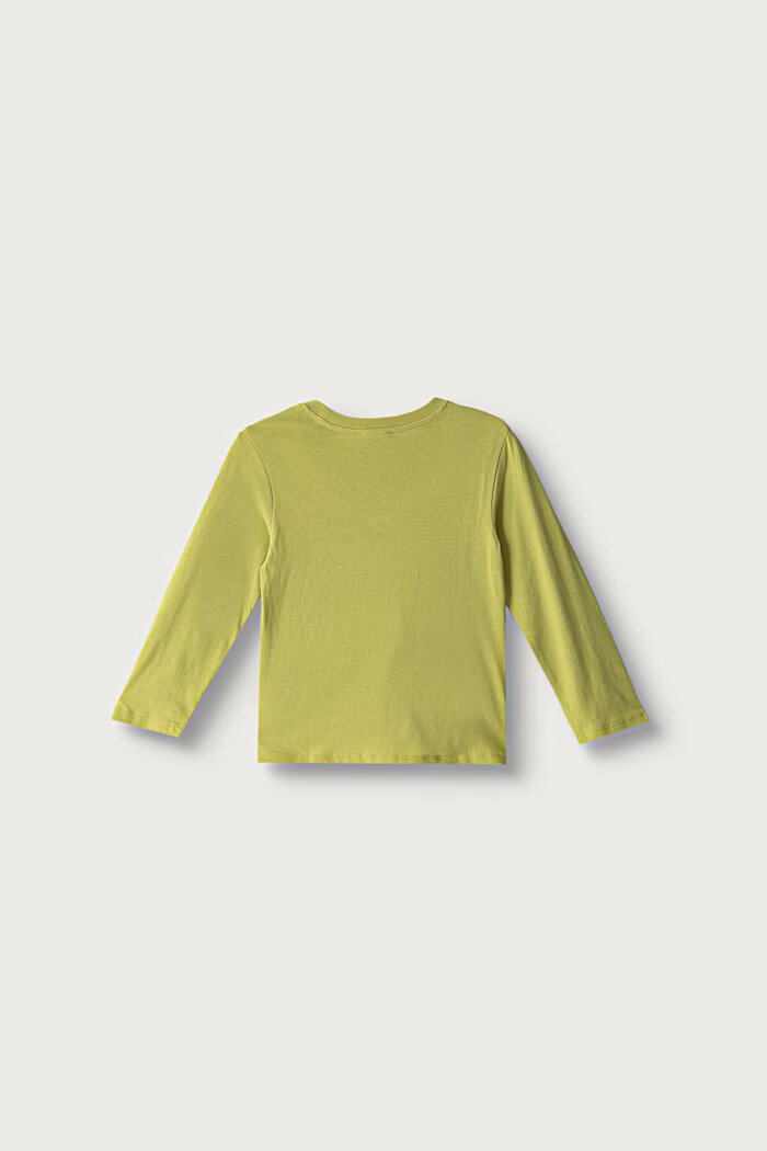 United Colors of Benetton блуза с дълги ръкави за деца от памук зелена 3I1XG10NL