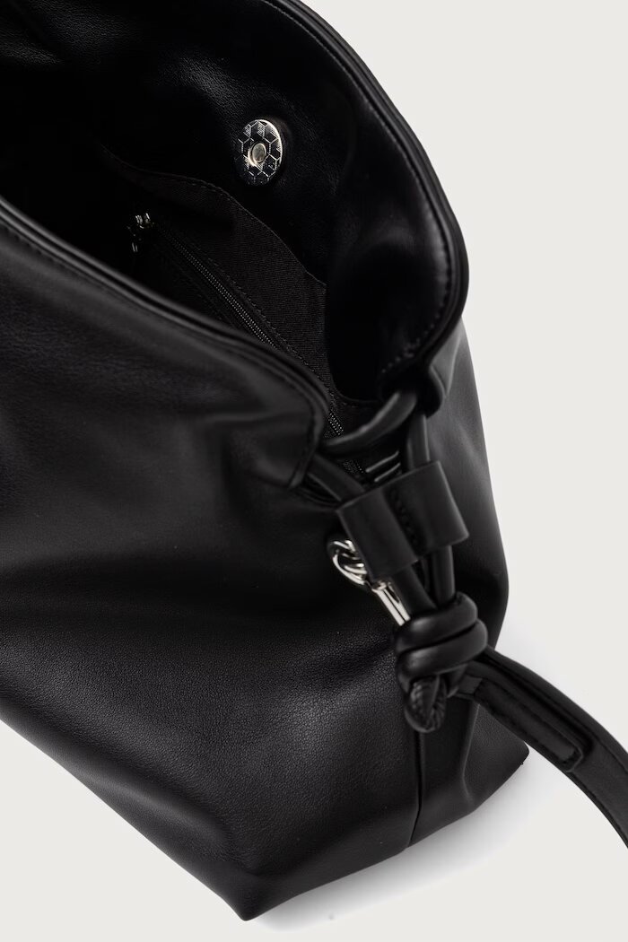 United Colors of Benetton чанта crossbody дамска от имитация на кожа черна 6IAWVY03P