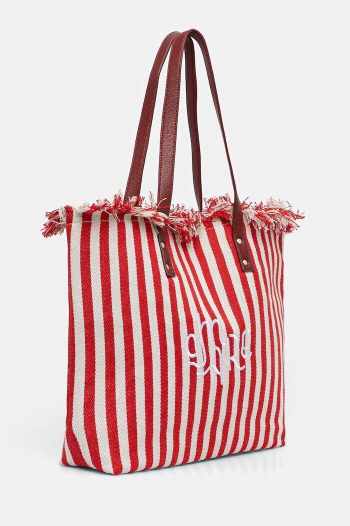 United Colors of Benetton чанта tote дамска от памук червена 6O4LVY02N
