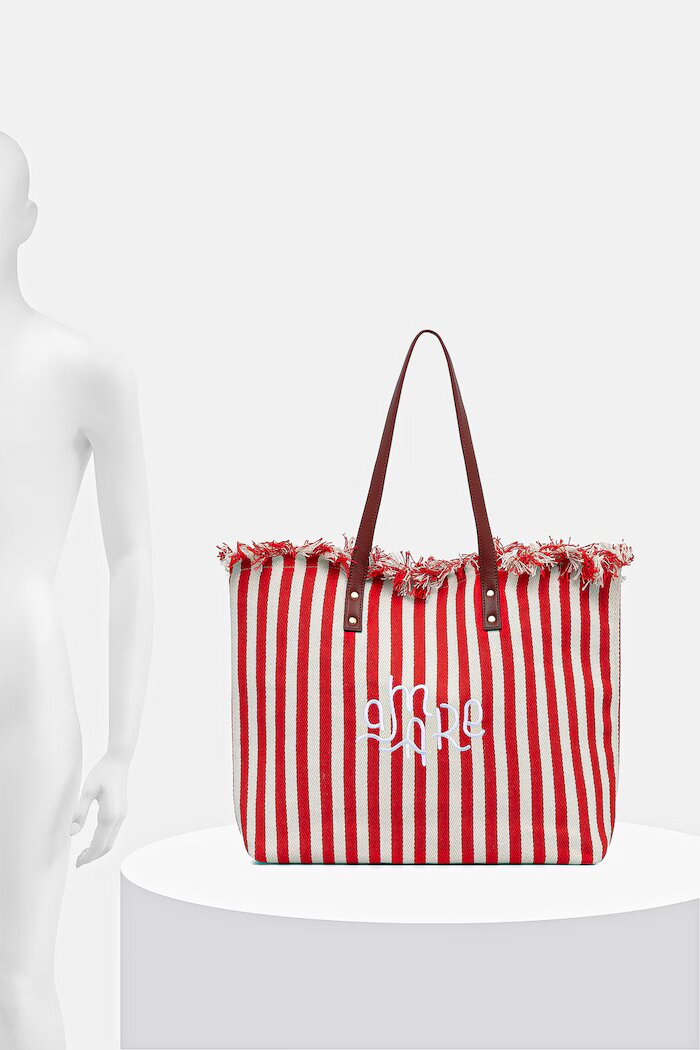 United Colors of Benetton чанта tote дамска от памук червена 6O4LVY02N