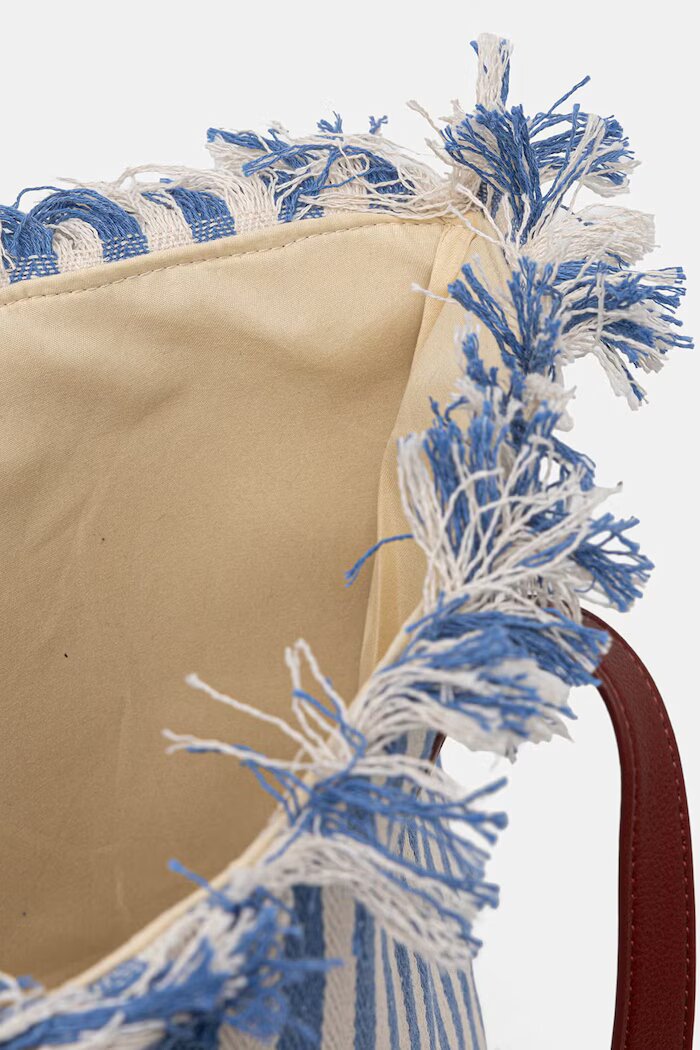 United Colors of Benetton чанта tote дамска от памук синя 6O4LVY02N