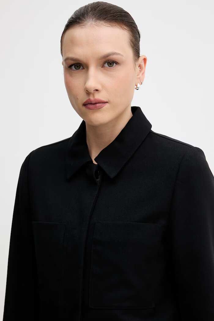 United Colors of Benetton дамско яке с добавена вълна черно 24T0DN09P