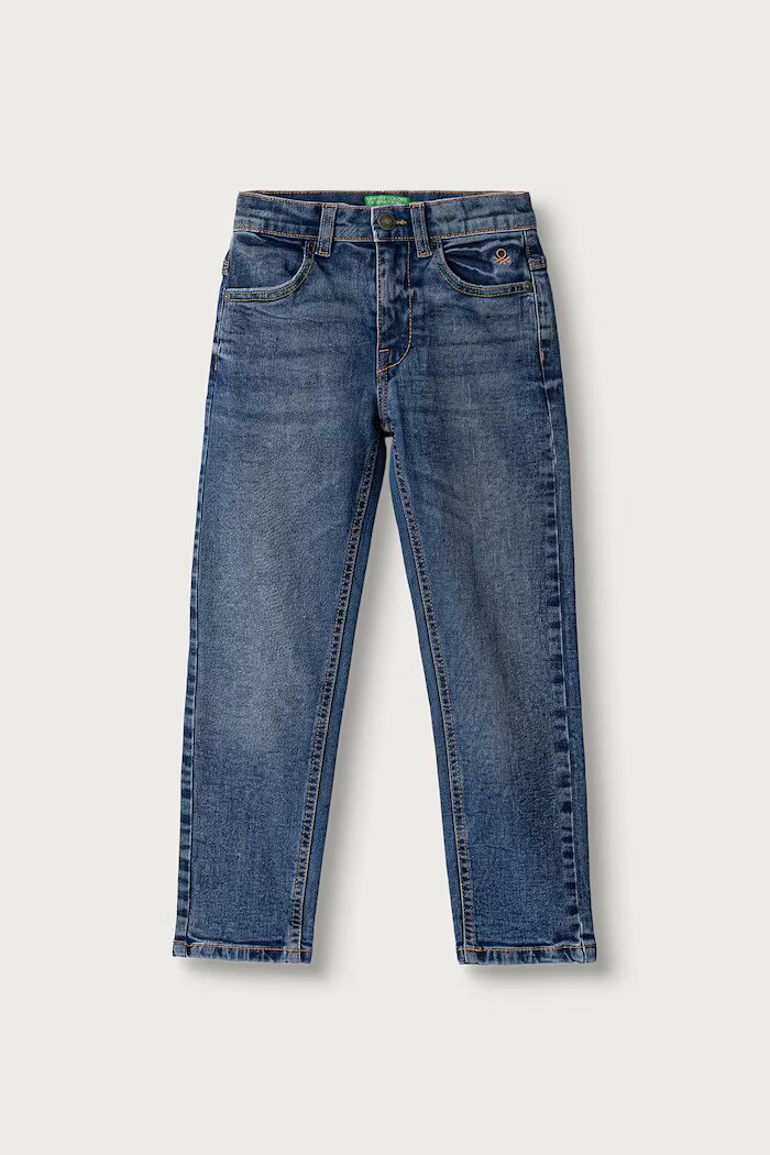 United Colors of Benetton дънки slim fit за деца тъмносини 4U9SCE04Y